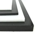 Black Polypropylene Copolymer (PPC) Plastic Sheet 1" Thick, Size 6" x 6" Chemical, Impact Resistant Panel Dimensions 5.75 x 5.75 in