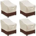 Vailge Patio Chair Covers, Lounge Deep Seat Cover, Heavy Duty and Waterproof Outdoor Lawn Patio Furniture Covers (4 Pack - Small, Beige & Brown)