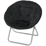 Saucer Moon Chair for Kids Teens Saucer Chair Black Game Room Chair Folding