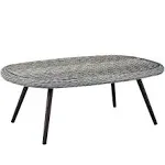 Modway Endeavor Gray Outdoor Patio Wicker Rattan Coffee Table