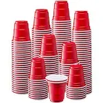 Comfy Package GUSTO [2 oz. - 300 Count] Mini Plastic Shot Glasses Disposable - Red Jello Shot Cups for Parties and Events (Formerly