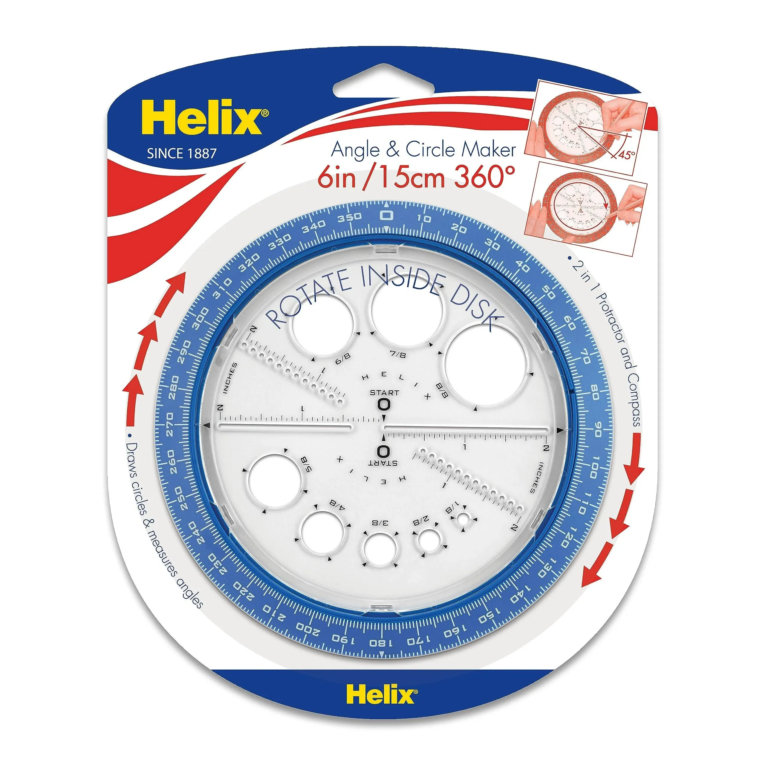 Angle &amp; Circle Maker protractor/compass