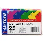 Oxford Durable Poly A-Z Card Guides