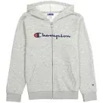 Champion Boys' Powerblend Full-Zip Hoodie, Small, Oxford Grey Heather