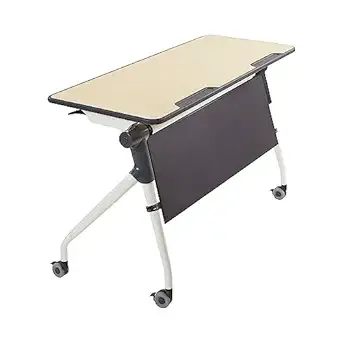 ECR4Kids Double Nesting Mobile Desk Portable Table ELR-24109 Maple/Grey