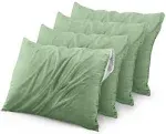 Utopia Bedding Waterproof Pillow Protectors Zippered (4 Pack, Sage) Queen Size, Bed Bug Proof Pillowcases, Pillow Encasement Covers 20 x 28 Inches