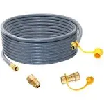 Upgraded 36 Feet 1/2 Inch Natural Gas Hose propane hose extension kit with quick connect fittings fit for weber grill gas conversion kit BBQ, Pizza Oven, Patio Heater and More NG Appliance - CSA