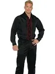 Men&#039;s Black Tuxedo Costume Shirt