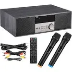 Pyle Home CD Stereo System with Wireless Microphone-Mul<wbr/>timedia Disc Player