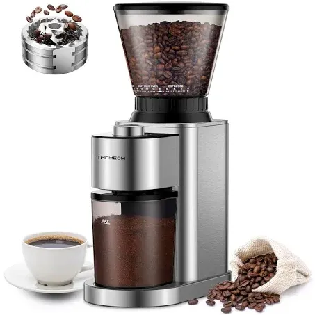 Burr Coffee Grinder. Electric Coffee Bean Grinder With 24 Grind Settings - New ...