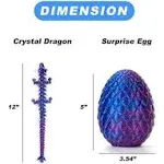 Dragon Egg 3D Printed Mystery Crystal Dragon Egg Fidget Toys Surprise