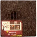 Quartet Self Stick Natural Cork Panel, Dark Brown - 4 pack 12x12