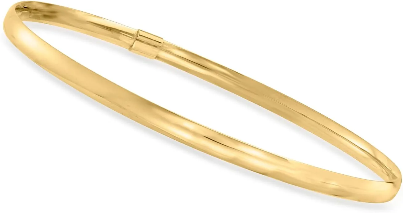 Canaria Italian 10kt Yellow Gold Twisted Bangle Bracelet, Women's, Adult, Size: 7