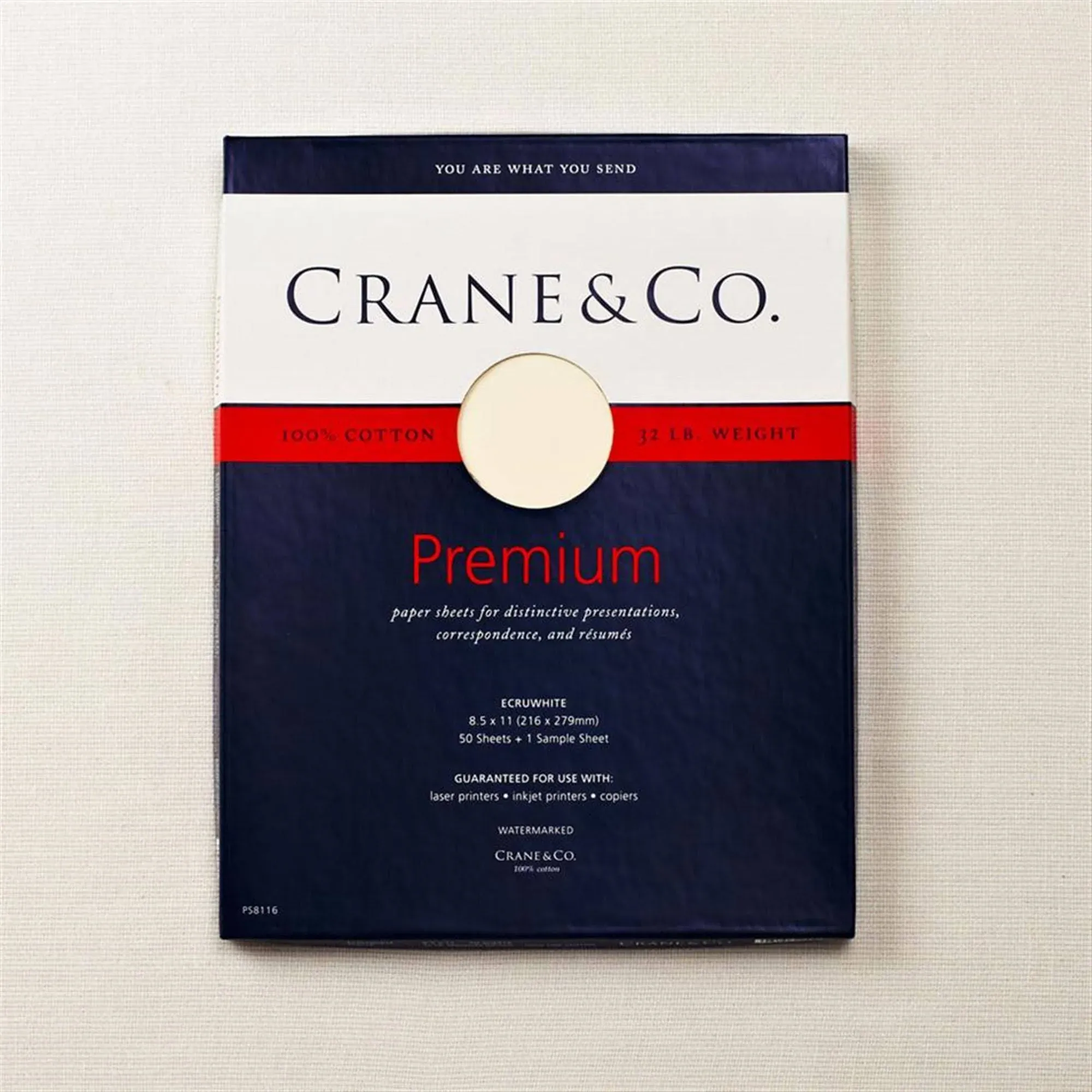 Crane & Co. 32 lb. Premium 8.5 x 11 Sheet Ecru