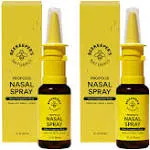 Beekeeper's Naturals Nasal Spray for Adults with Propolis, Xylitol & Saline, Clears Nasal Congestion, Moisturizes Sinus Canal, & Decongest Sinus Cavities, 1 fl oz(Pack of 2)