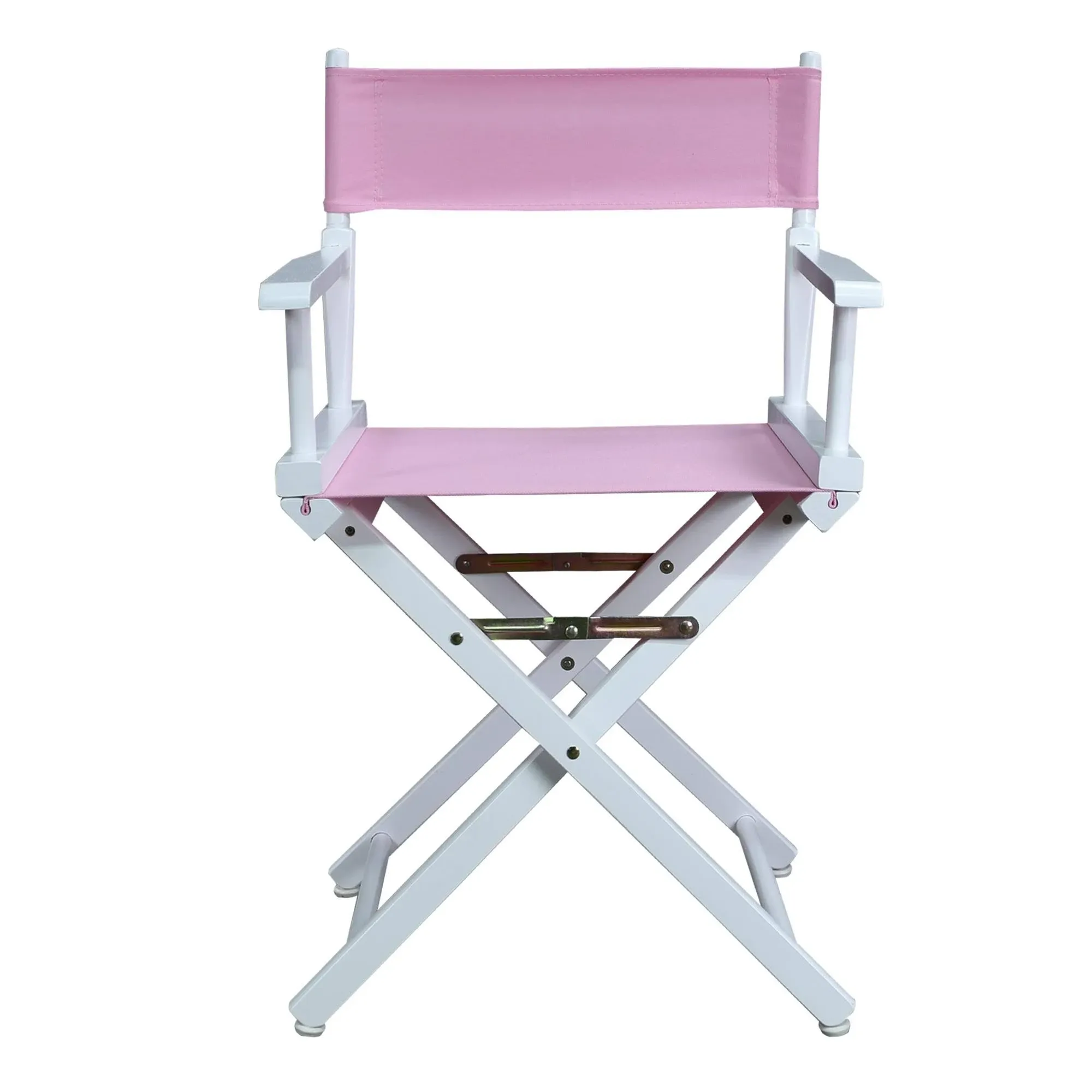 Casual Home 18&#034; Director&#039;s Chair White Frame-Pink Canvas