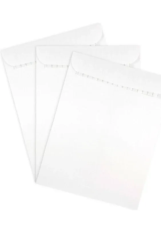 Jam Paper 9 x 12 Open End Catalog Envelopes with Peel and Seal, White, 25 per Pack