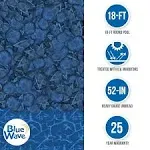 18&#39; Round Uni-Bead Above Ground Pool Liner | Pebble Cove Pattern | 52&quot; Wall | Heavy Gauge | NL517-40 | 64975