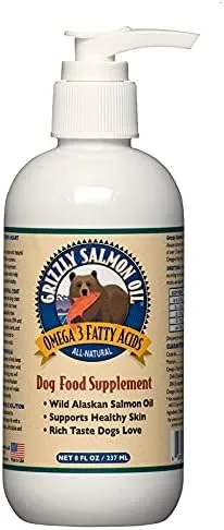 Grizzly Pet Products GRIZZLY PET-Salmon Oil For Dogs 8 oz.Pump SINGLE