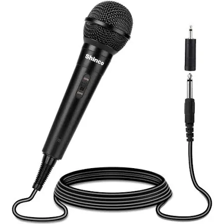 Shinco Handheld Wired Microphone Cardioid Dynamic Vocal Mic with 13ft Cable a...