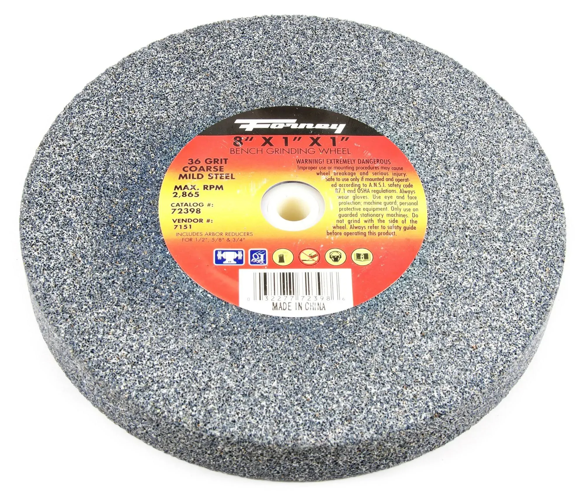 Forney 72397 Bench Grinding Wheel, 8" x 1" x 1"