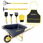 Stanley Jr. Wheelbarrow and 7-Piece Garden Set for the Young Gardeners