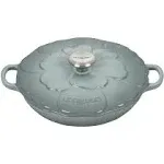 Le Creuset Signature Petal Enameled Cast Iron Braiser - Sea Salt