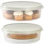 Evelots Set of 2 Pie Keepers-Clear Plastic Food Storage Containers-Hol<wbr/>ds 10 Inch