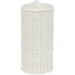 Wicker Toilet Paper Holder With Lid - Beach Style - Toilet Paper Holders - by Household Essentials | Houzz