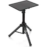 PYLE-PRO Universal Laptop Projector Tripod Stand - Computer, Book, DJ Equipment Holder Mount Height Adjustable Up to 39.37” w/ 14” x 11” Plate Size -for Office, Home, Stage, Studio, DJ Racks Holder