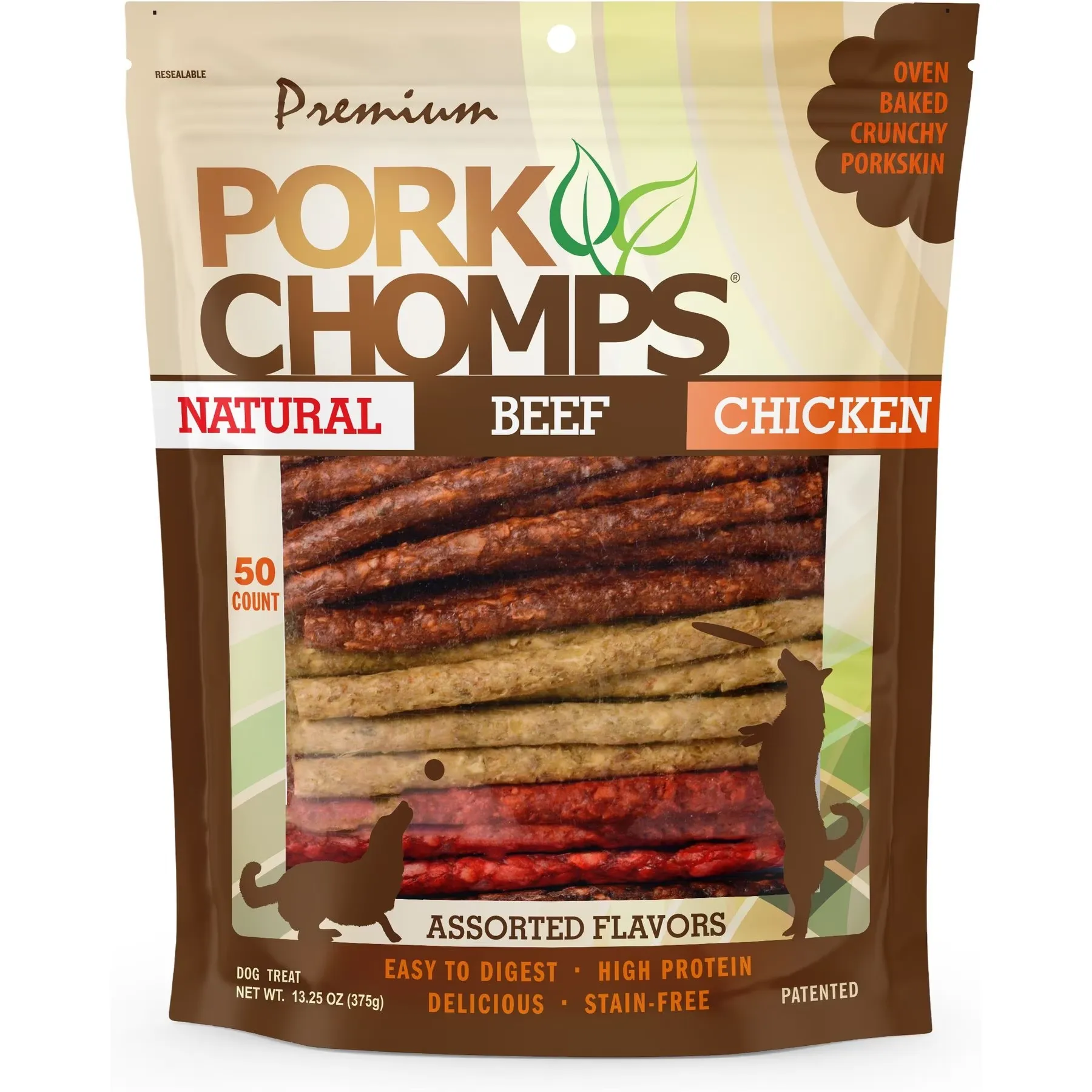 Pork Chomps Munchy Sticks Dog Treats