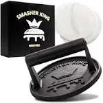 Smasher King Premium Cast Iron Smash Burger Press