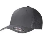 Port Authority C812 Flexfit Mesh Back Cap - Black/ Black - S/M