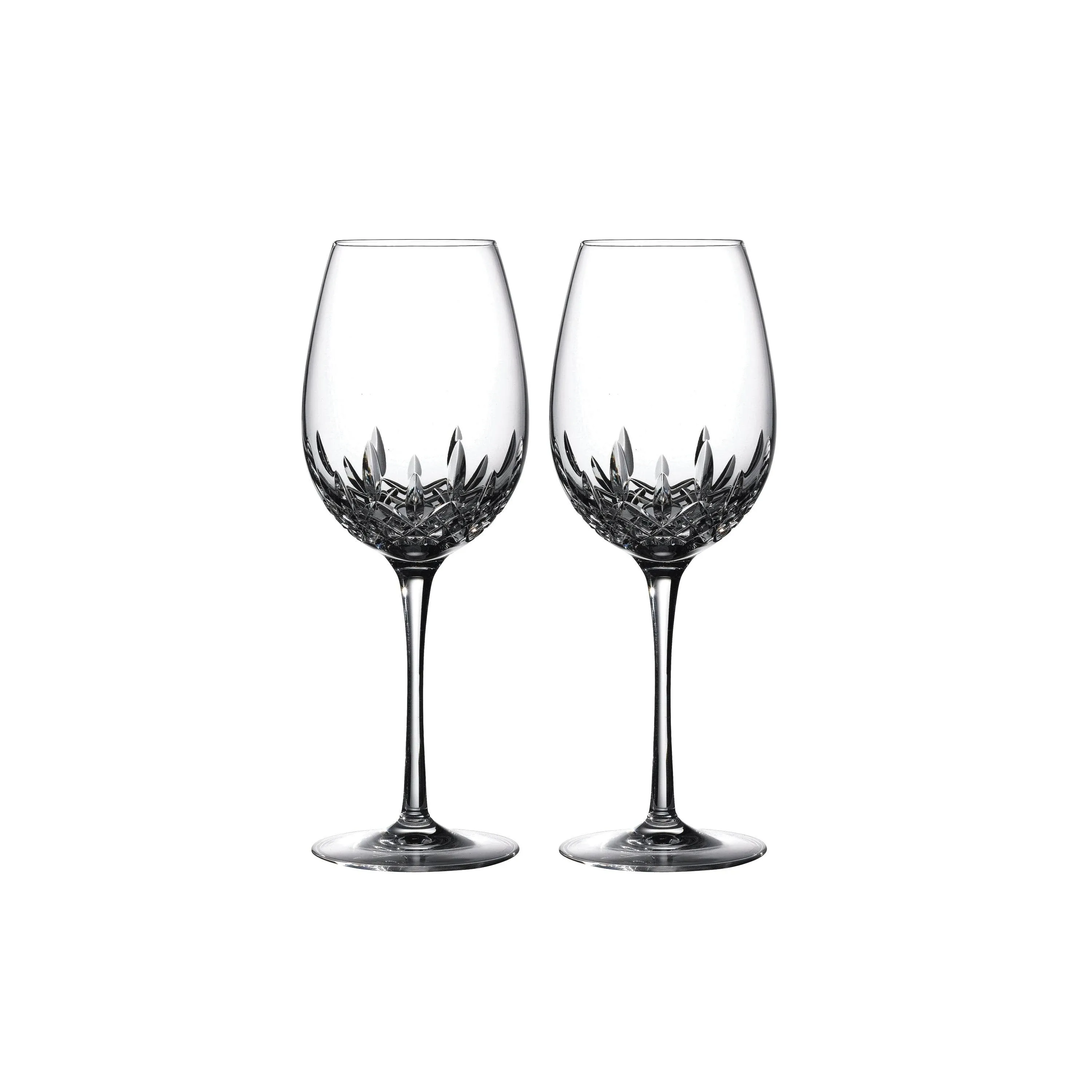 Lismore Essence crystal white wine glasses set of two