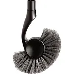 simplehuman Replacement Toilet Brush Head, Easy Screw On, Stiff Outer Bristles, Black Plastic