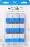 Voniko 9V Batteries - Alkaline 9V Battery 12 Pack - Ultra Long Lasting with A 7-Year Shelf Life