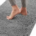 Chenille Bath Rug | Gorilla Grip Gray / 36" x 24"