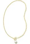 Kendra Scott Leighton Pearl Chain Necklace Color: Mixed Metal White Pearl NWT