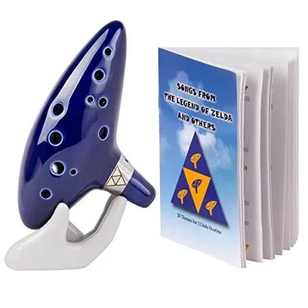 Zelda Ocarina with Song Book (Songs From the Legend of Zelda) 12 Hole Alto C Link's Zelda Ocarinas Gift for Zelda Fans with Display Stand Protective Bag