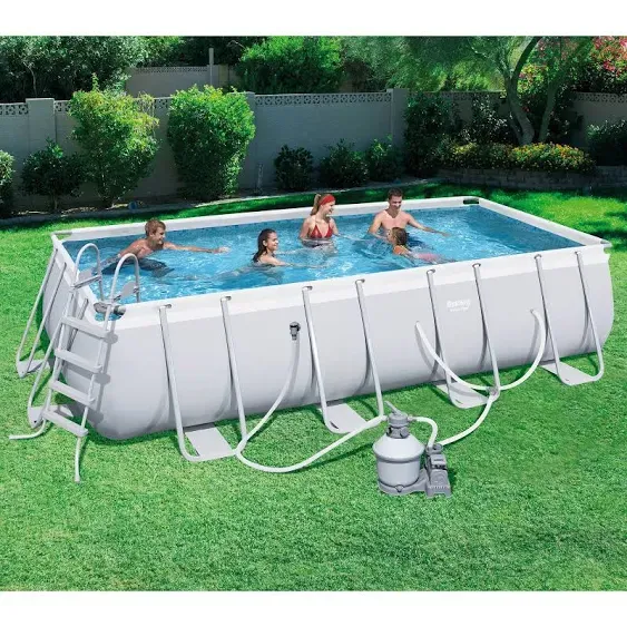 18 ft. x 9 ft. x Rectangular 48 in. Deep Metal Frame Above Ground Swimming Pool Set