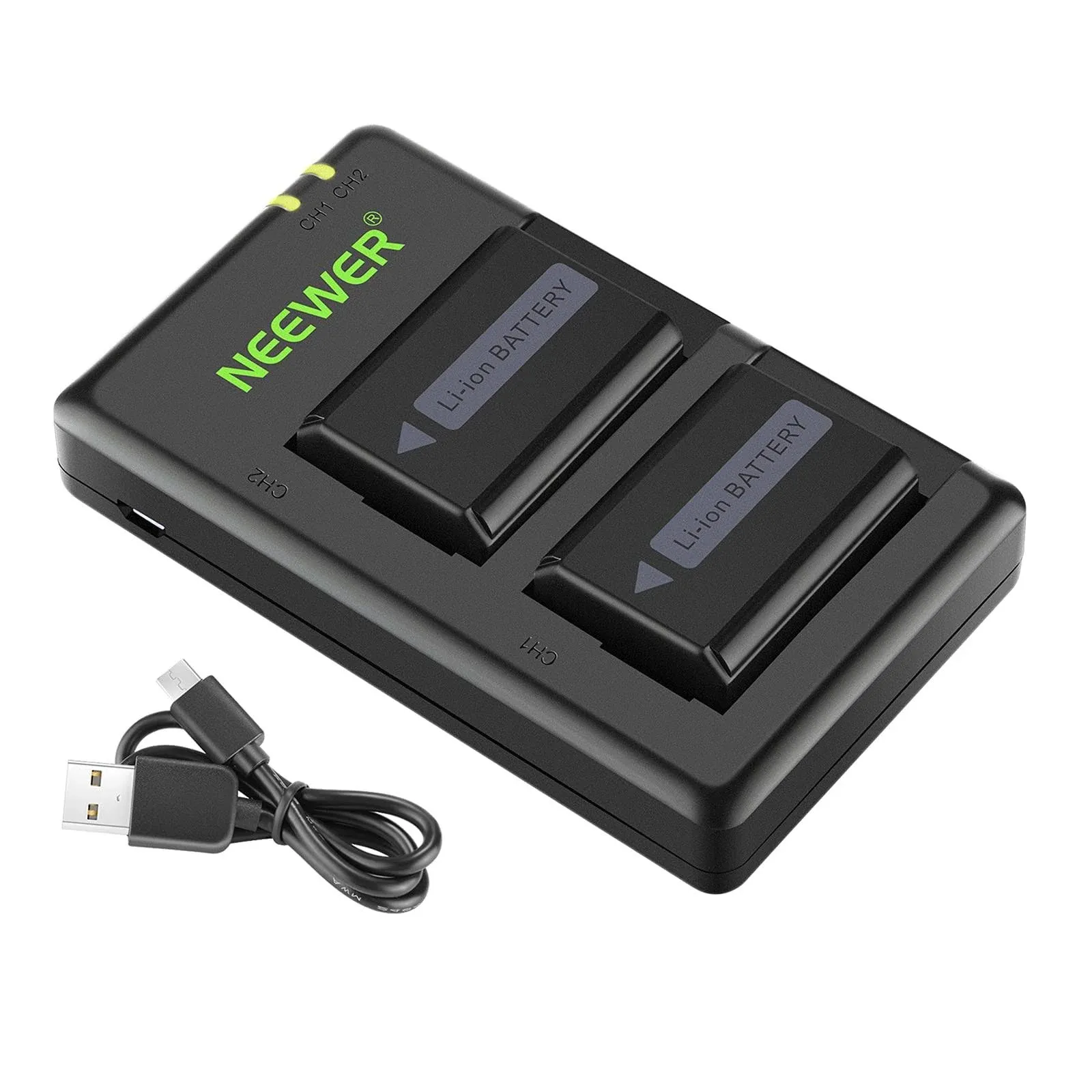 Neewer Np-fw50 Camera Battery Charger Set Compatible with Sony A6000, a6500, A6300, A6400, A7, A7II, A7RII, A7SII, A7S, A7s2, A7R, A7R2, A55, a5100,