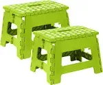 Folding Step Stool - (Pack of 2) Foot Stool with 9 Inch Height - Holds Up to ...