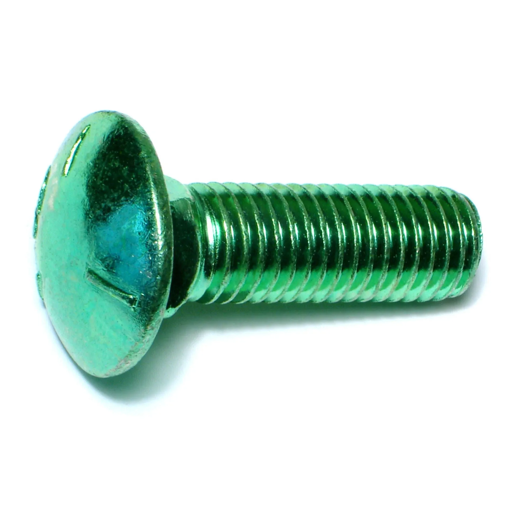 5/8&#034;-11 x 2&#034; Green Rinsed Zinc Grade 5 Carriage Bolts (22 pcs.)