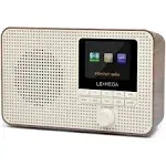 LEMEGA IR1 Portable WiFi Internet Radio FM Digital Radio Bluetooth Speaker Dual Alarms Clock Sleep Snooze Timer 40 Presets Head