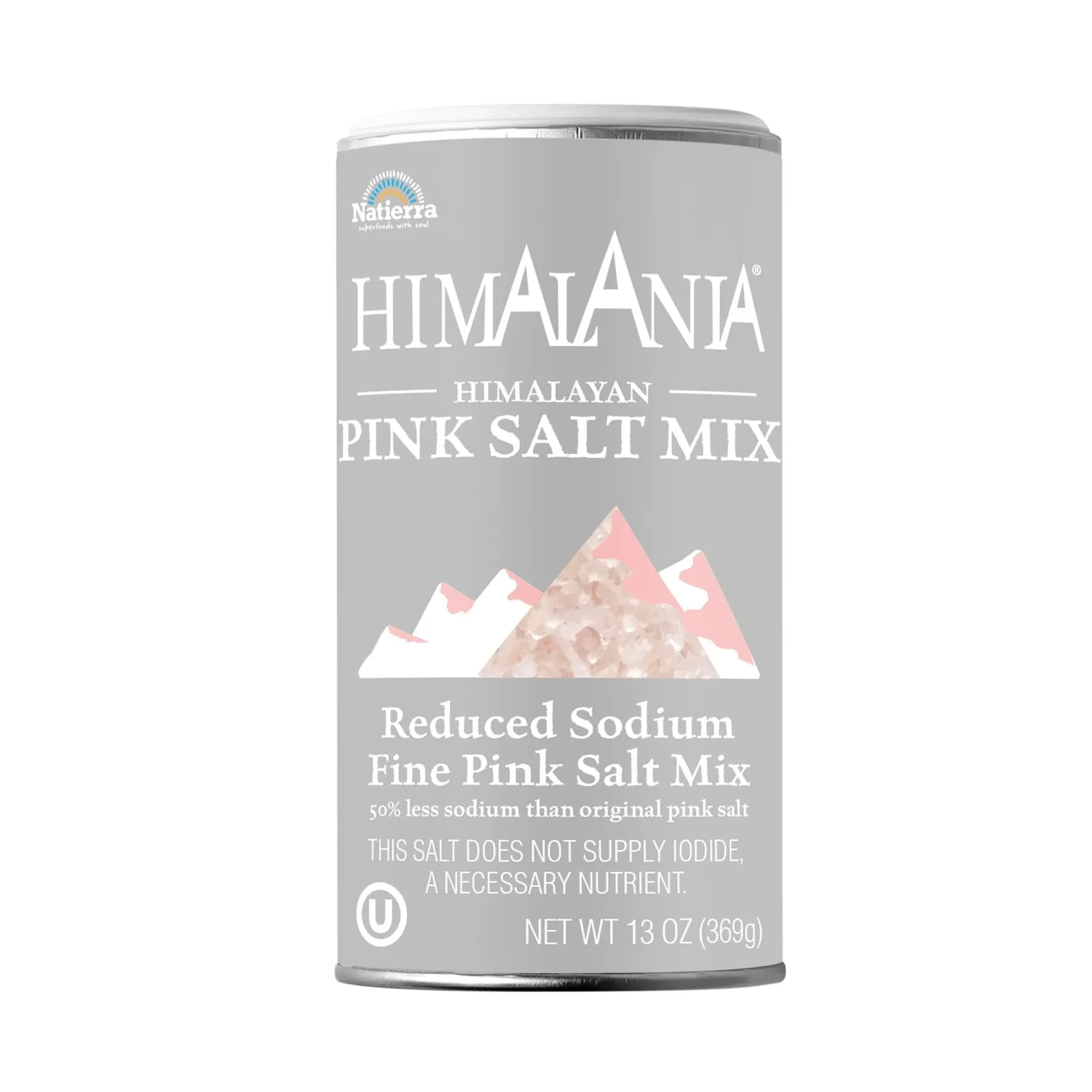 Himalania Salt Mix, Fine, Reduced Sodium, Pink Himalayan - 13 oz