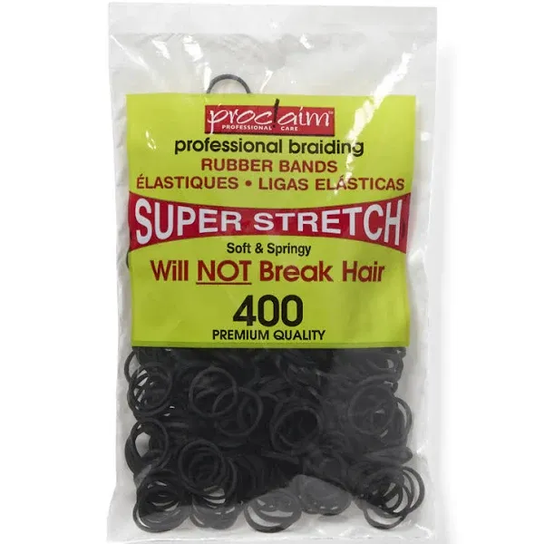 Proclaim Rubber Bands Black 400 Count