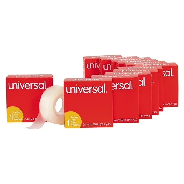 Universal Invisible Tape 1" Core 0.75" x 83.33 ft