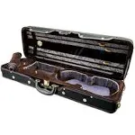 Paititi PTVNQF28 4/4 Full Size Professional Oblong Shape Lightweight Violin Hard Case, Black/Brown