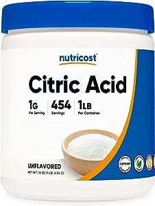 Nutricost Citric Acid Powder (1LB) - 1G Per Serving, Non-GMO, Gluten Free, Vegetarian Friendly