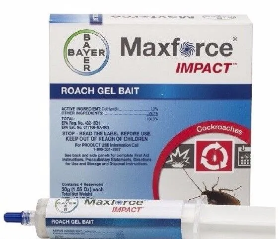 Maxforce Impact Roach Gel Bait (2 tubes 1 Plunger  2 Tips) Cockroach Control